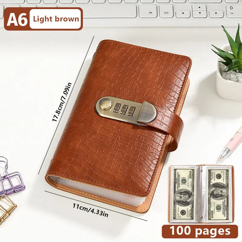 A6 savings notebook, a small financial management book with a lock