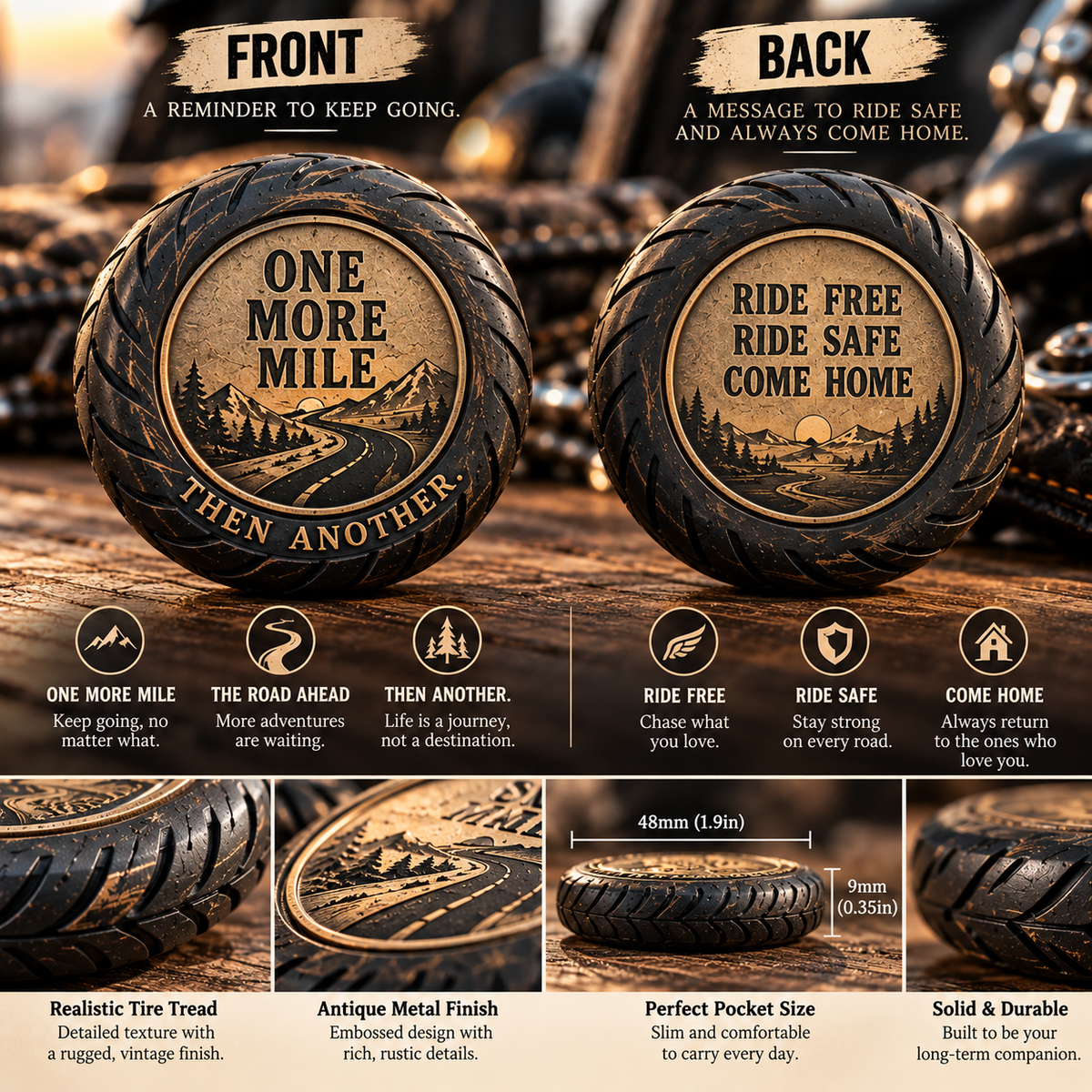 🏍️ One More Mile™ Pocket Hug for Riders