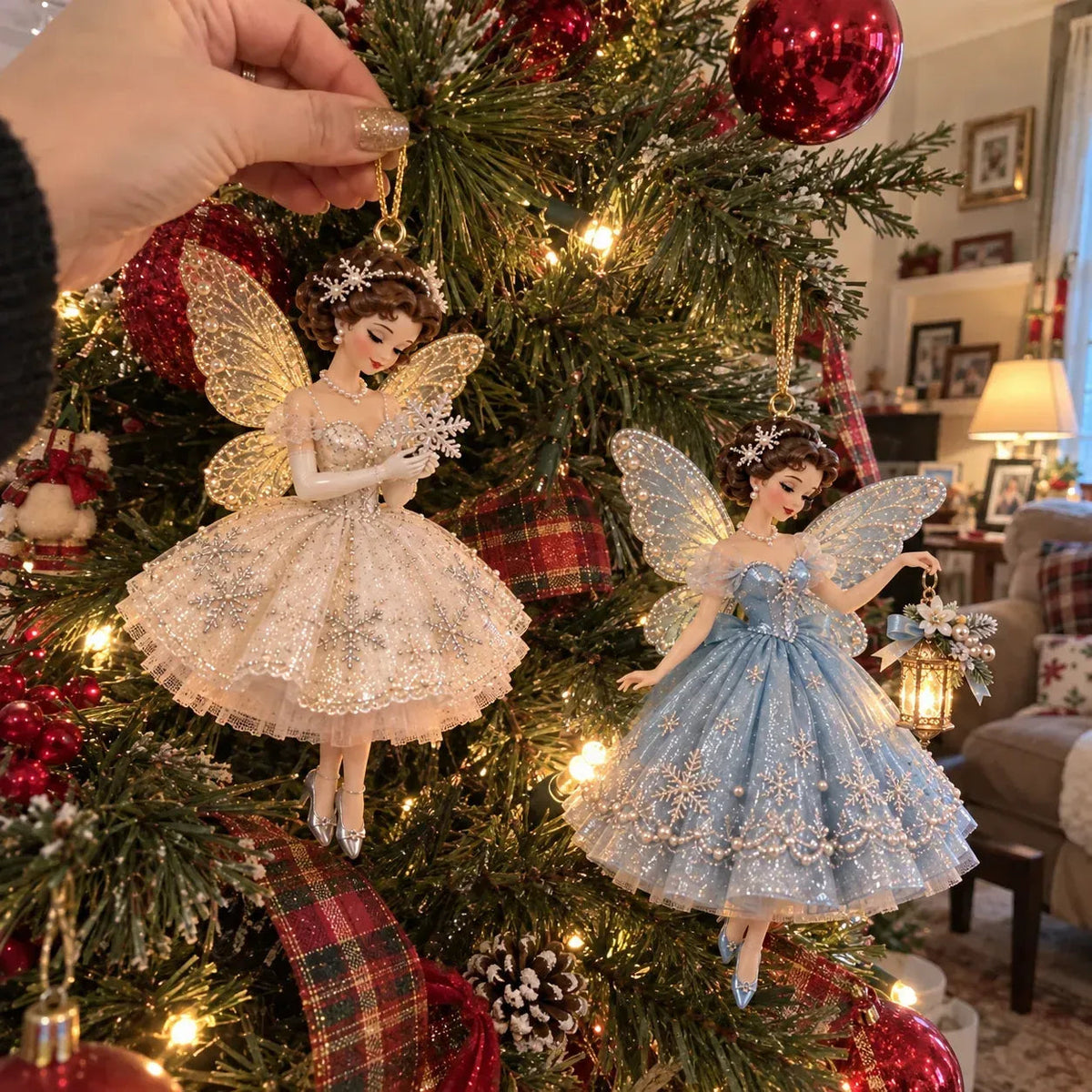 🧚‍♀️Vintage Fairy Christmas Ornaments – A Touch of Old-Fashioned Magic