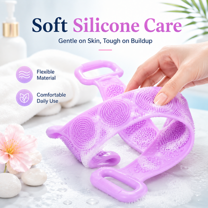Silicone Body Scrubber Belt – Deep Cleanse & Exfoliate🧼