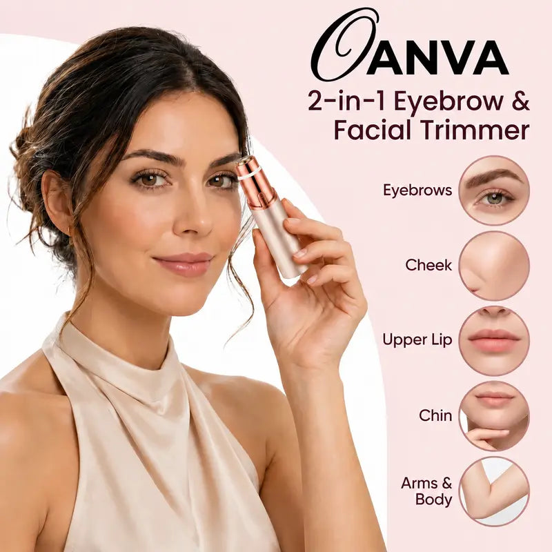 2 in 1 facial & eyebrow hair trimmer