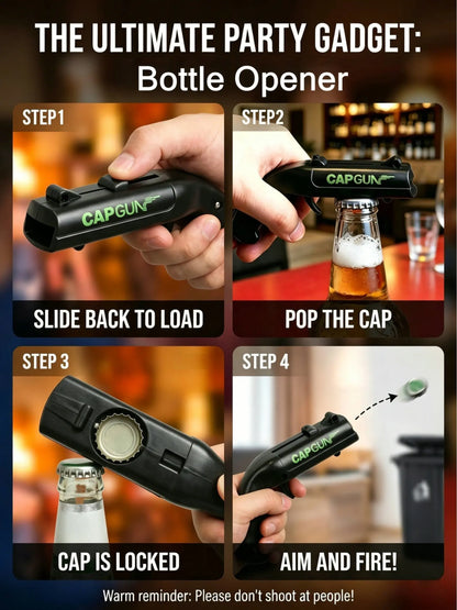 2 PCS Stainless Steel & ABS Plastic Spring Mechanism Bottle Opener