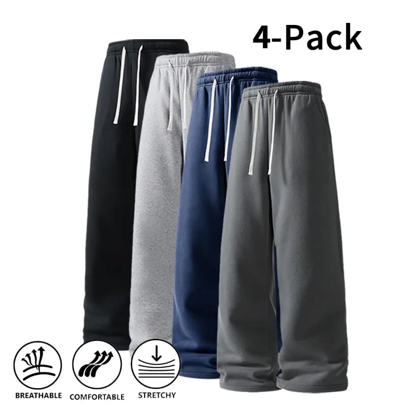 4-Pack  Ultra-Soft Wide-Leg Sweatpants