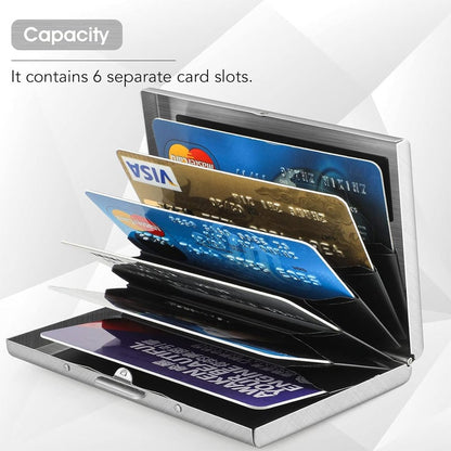 💳 Stainless Steel RFID-Blocking Card Holder