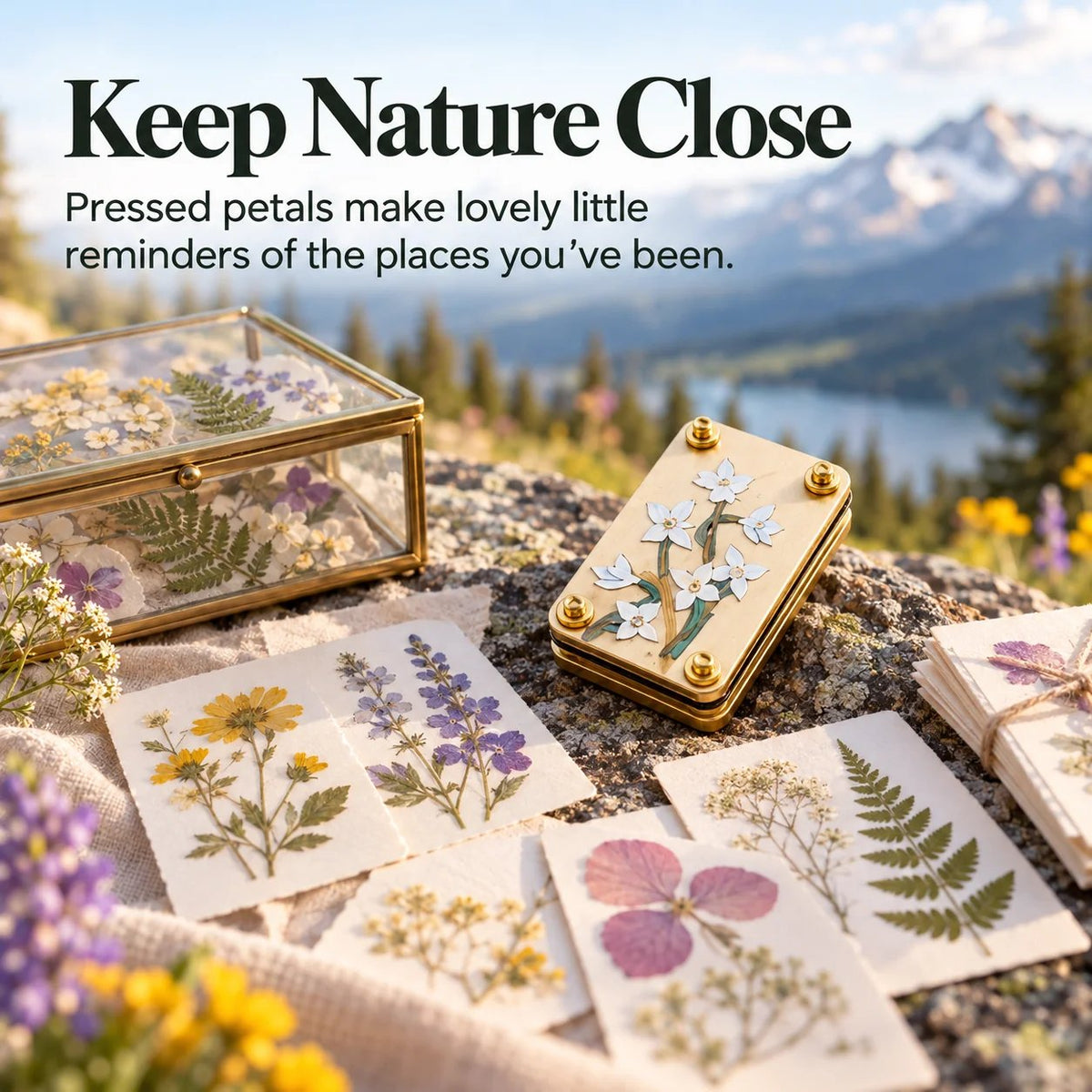 🌸 Mini Portable Flower Press | Pocket-Sized Botanical Press for Small Blooms, Petals & Keepsake Crafts 🌿