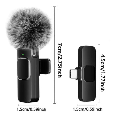 Hitozon Wireless Microphone for iPhone & Android - Lavalier, Noise Reduction