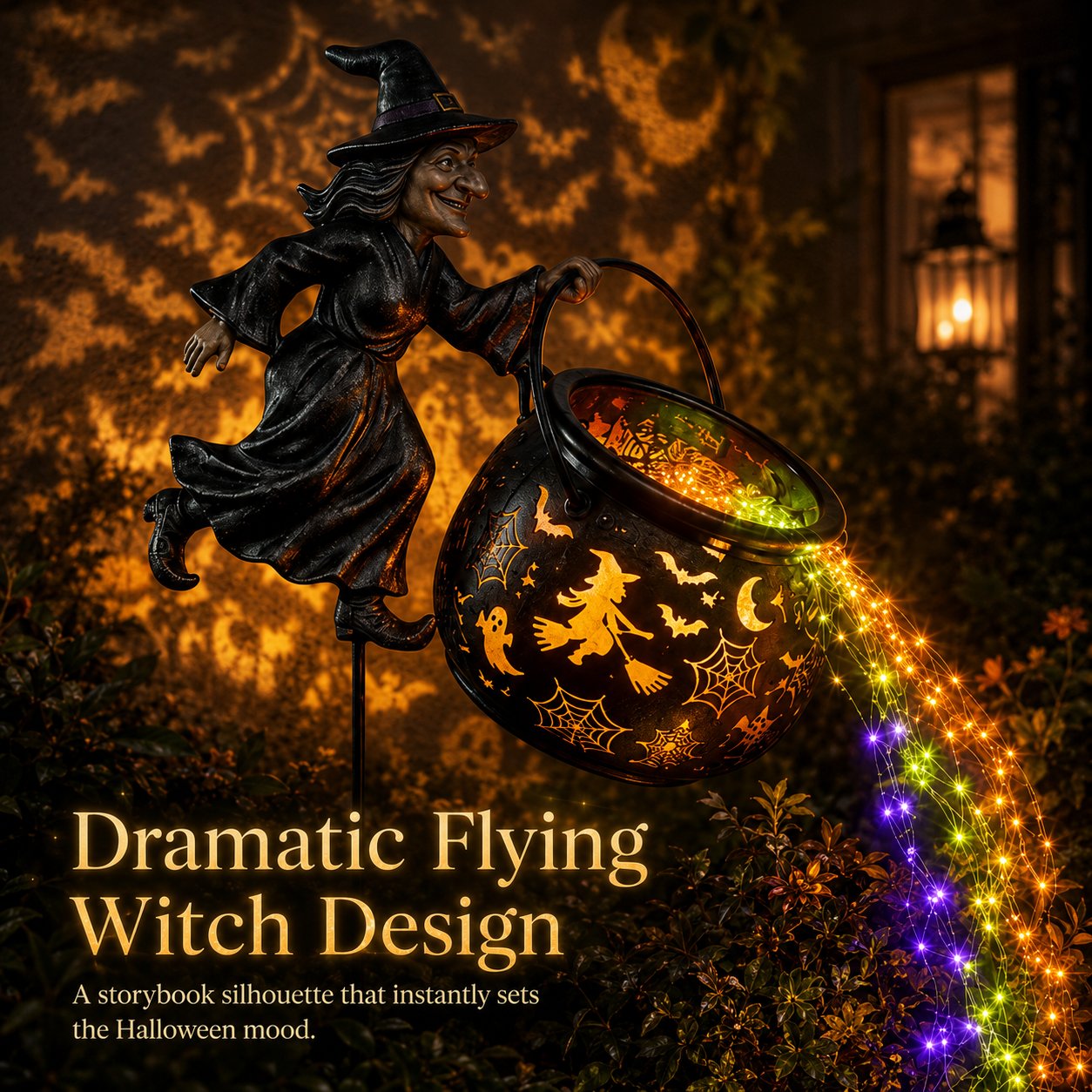 🎁2026 NEW HOT SALE 49% OFF🎃Halloween Witch Cauldron Garden Light