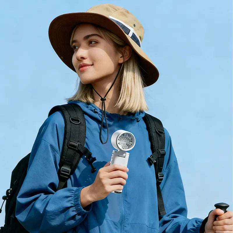 7-in-1 Portable Cooling Fan with Emergency Phone Charger Power Bank