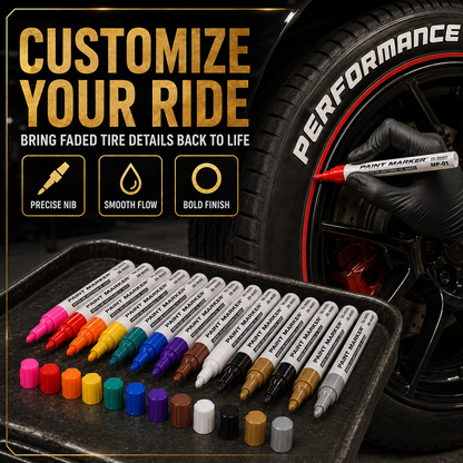 🔥Limited Time Promotion 50% OFF🔥Oil-Based Waterproof Tire Marker Pen（Single-color 5-pack）