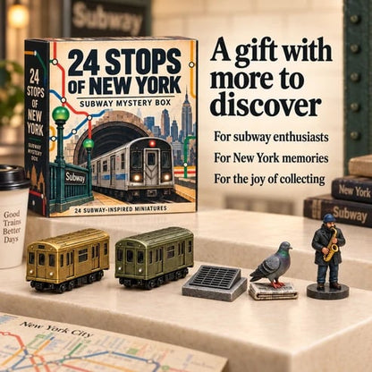 🚇 24 Stops of New York – Subway Mystery Advent Calendar 🗽(✨Buy 2 Free Shipping)