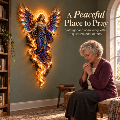 ✝️ ✨ Heavenly Radiance™ Lighted Angel Wall Sculpture