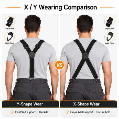 ⏰Men's X-Back Suspenders with Hook Clips