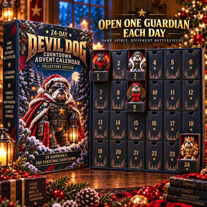 🐾🔥 Devil Dog 24-Day Christmas Countdown Advent Calendar