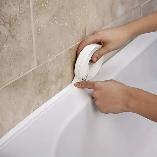 Self-Adhesive White Caulk Tape