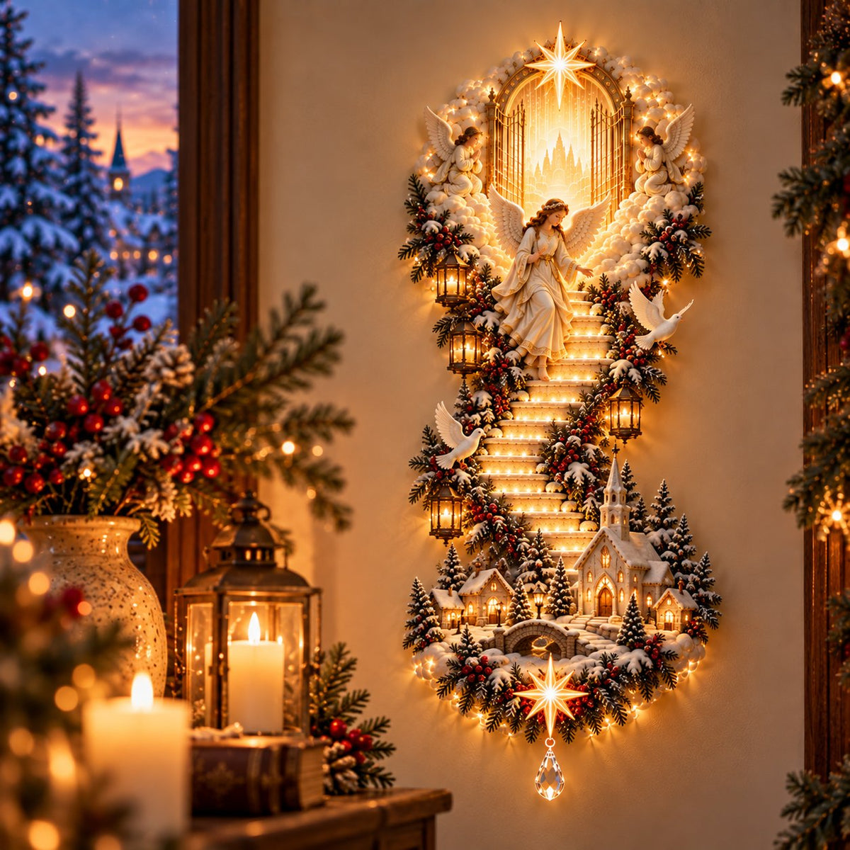 ⏳ 49% OFF ✨ Jesus Light of Heaven Nativity Wall Hanging – Christmas Decor ✝️