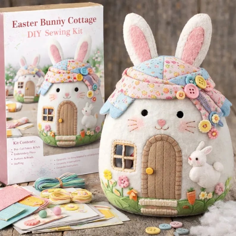🔥DIY Easter Egg Cottage Sewing Craft Kit