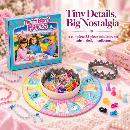 Nostalgic Mini Pretty Pretty Princess Game - 90s Classic Jewelry Dress-Up Board Game