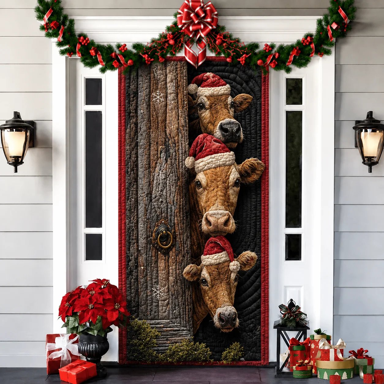 🎉🔥Last day with huge discounts!🌟2026 3D Christmas front door decoration
