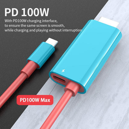 🎮 2M USB-C to HDMI Cable – 4K Display & 100W PD Charging for Switch, Phones, Tablets & Laptops