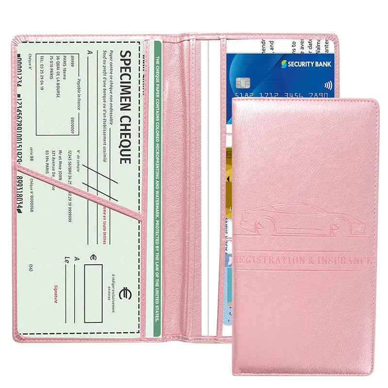 Car Registration & Insurance Card Holder, Magnetic Closure Vehicle Organizer 💳