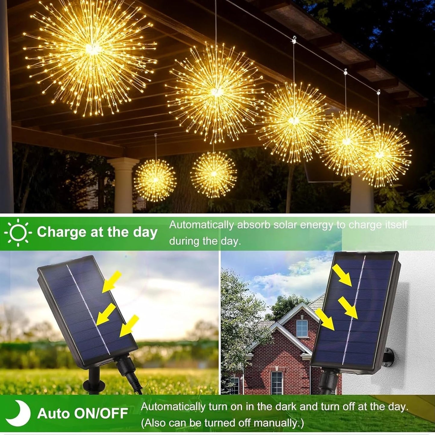 🌓Last Day 49% OFF-🎆 4-Pack Solar Fireworks Lights — 480 LEDs