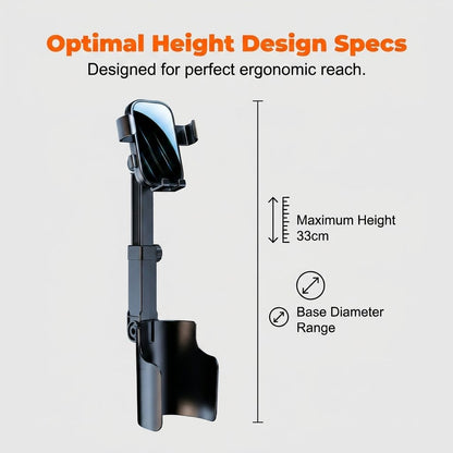 🚗📱 Car Cup Holder Phone Mount – 🔄 360° Adjustable, Strong N52 Magnet, One-Handed Operation, Fits All Phones, Stable Magnetic & Clamp Models for Safe Driving 🛡️🚘✨