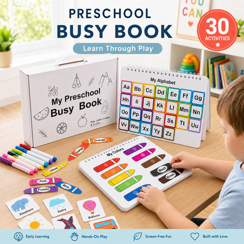 Montessori Busy Book for Kids – 30 Learning Activities