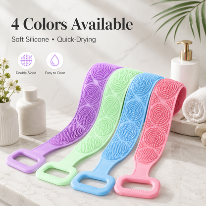 🧼 Silicone Back Scrubber - Double-Sided Deep Exfoliating ✨