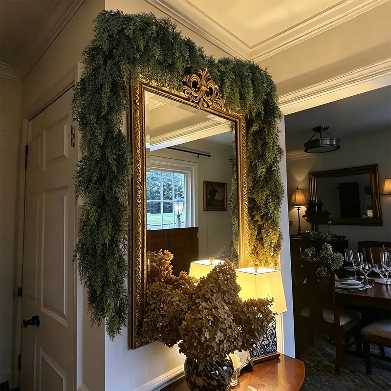 6FT PE Material Real Touch Classic Evergreen Artificial Cedar Garland