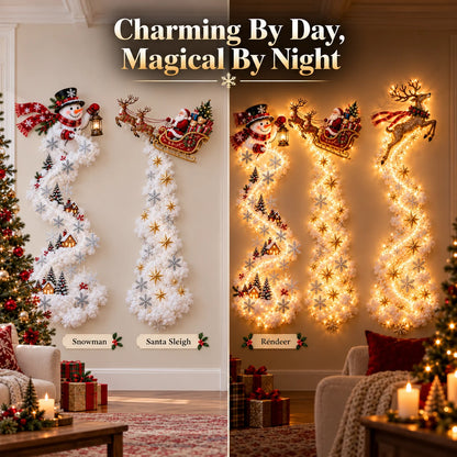 🎄 Christmas Magic LED Train Wall Light | Santa Holiday Wall Decoration