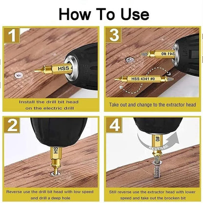 🔥🛠️ Stripped Broken Screw Remover, 🔩6 Counts Set Easy Out Bolt Extractor