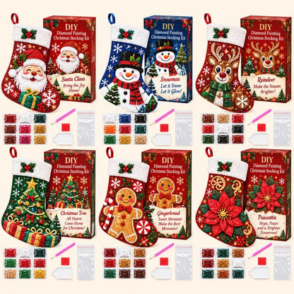🎄 DIY Diamond Painting Christmas Stocking Kit