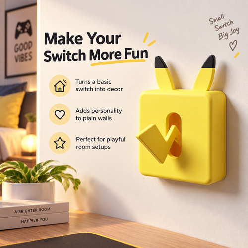 🐰 Playful Bunny Light Switch Cover – Fun 3D Wall Switch Decor