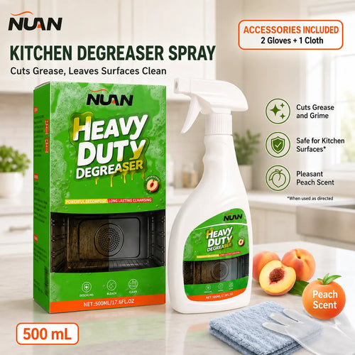 NUAN Heavy Duty All-Purpose Degreaser Spray 500ml – Grease & Dirt Remover for Grill, Stovetop & Range Hood