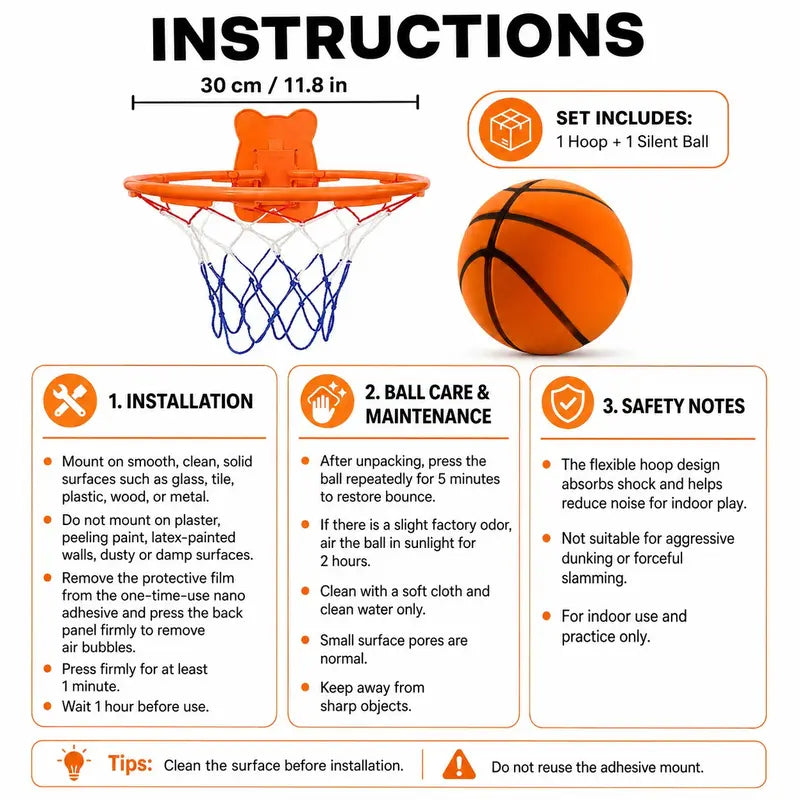 Quiet Indoor Basketball Set