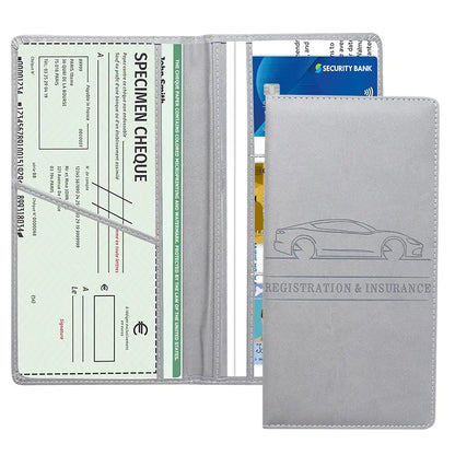Car Registration & Insurance Card Holder, Magnetic Closure Vehicle Organizer 💳