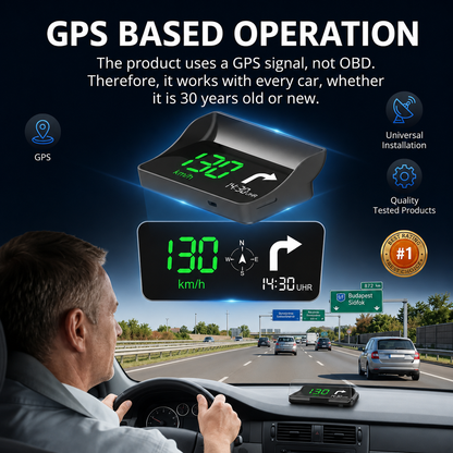 🚗 Half-price offer for the first 50 customers 🔥 Car Head-Up Display (HUD) GPS Digital Speedometer