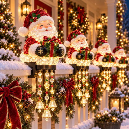 💯🎄 Christmas Porch Railing Lights – 4 Festive Character Designs