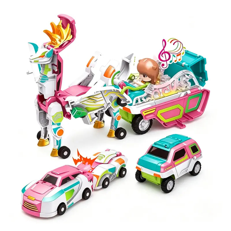 🚗2-in-1 Magnetic Transforming Dragon Car Toy – Racing Car Set！！！