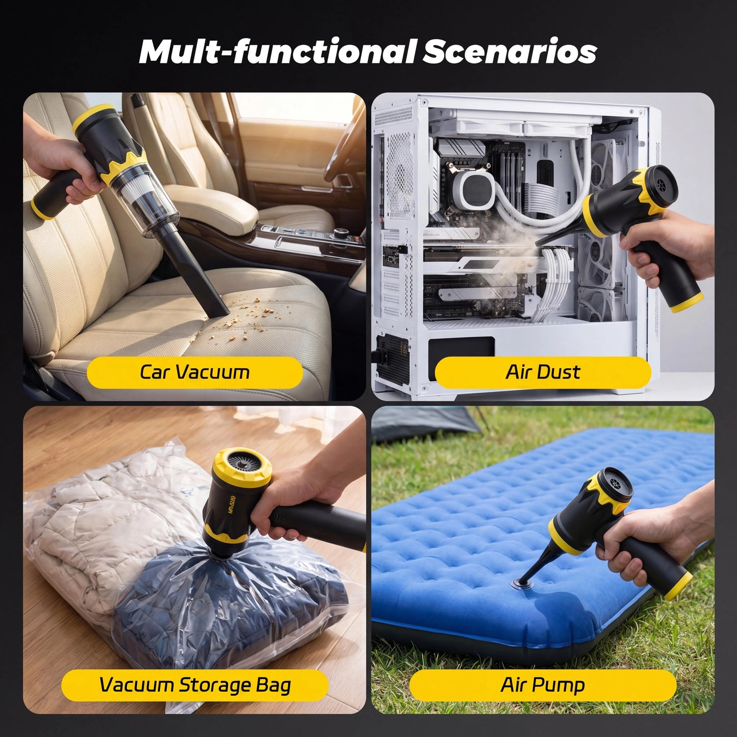 20000Pa Portable Cordless Car Vacuum Cleaner