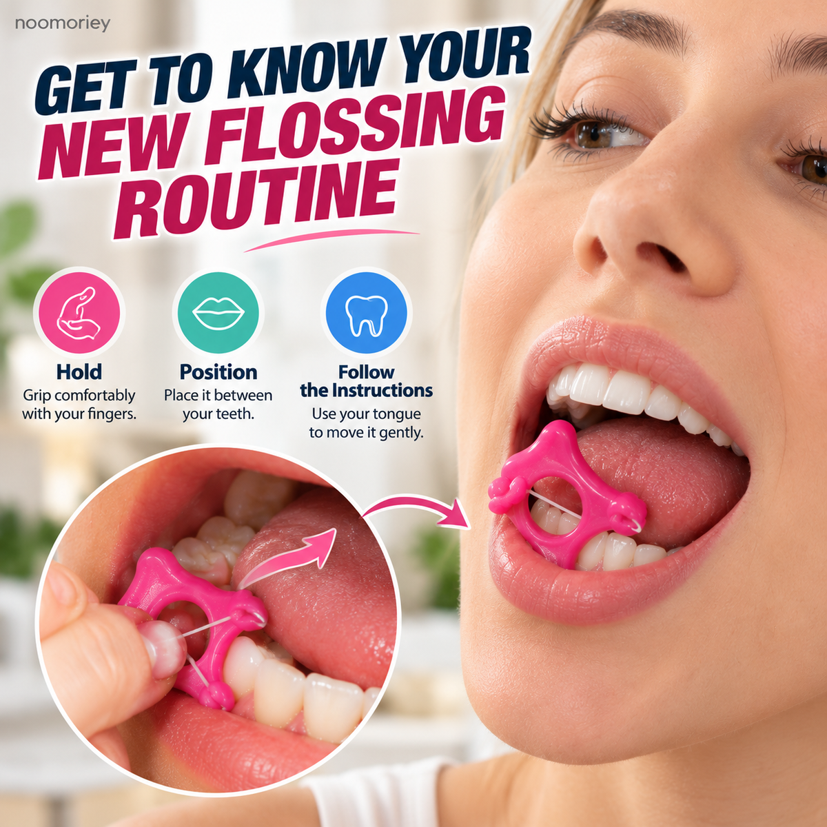 🦷💗  Hands-Free Dental Flossers, Easy & Discreet Oral Care