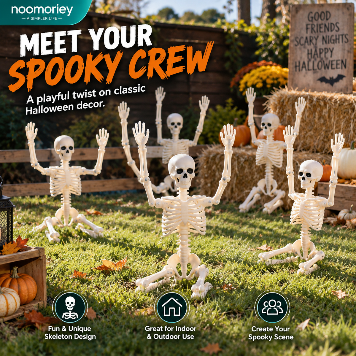 🎃💀 Spooky Crew – Halloween Skeleton Decorations