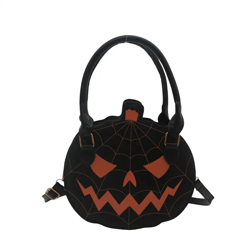 Spooky Jack-O-Lantern Pumpkin Crossbody Bag
