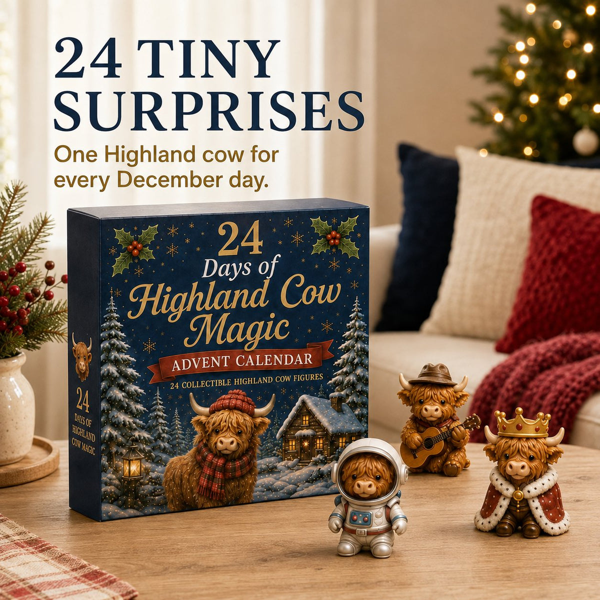 24 Days of Highland Cow Advent Calendar
