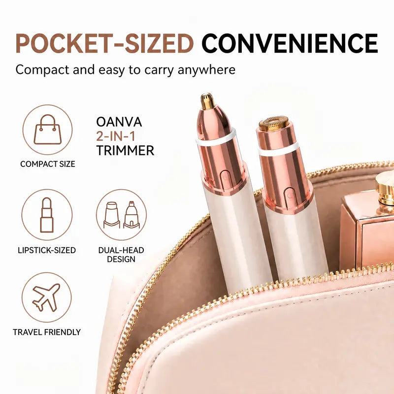 2 in 1 facial & eyebrow hair trimmer