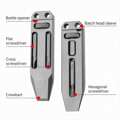 Compact Grade‑5 Titanium Pocket Pry Multi‑Tool