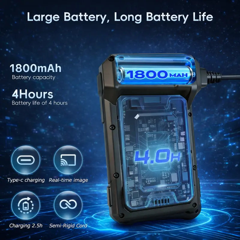 16.5FT Borescope Camera with Light, 4.3" HD Screen, Waterproof Endoscope with 8 LED Lights, Semi-Rigid Cable
