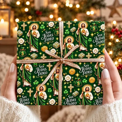✝️🎁San Judas Tadeo Christmas Wrapping Paper