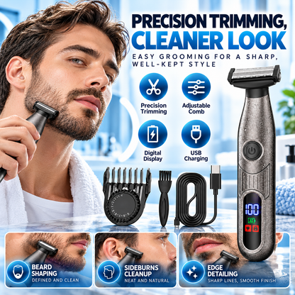 ⚡ 3-in-1 Electric Body Groomer – Adjustable Precision Trimmer for Face & Body