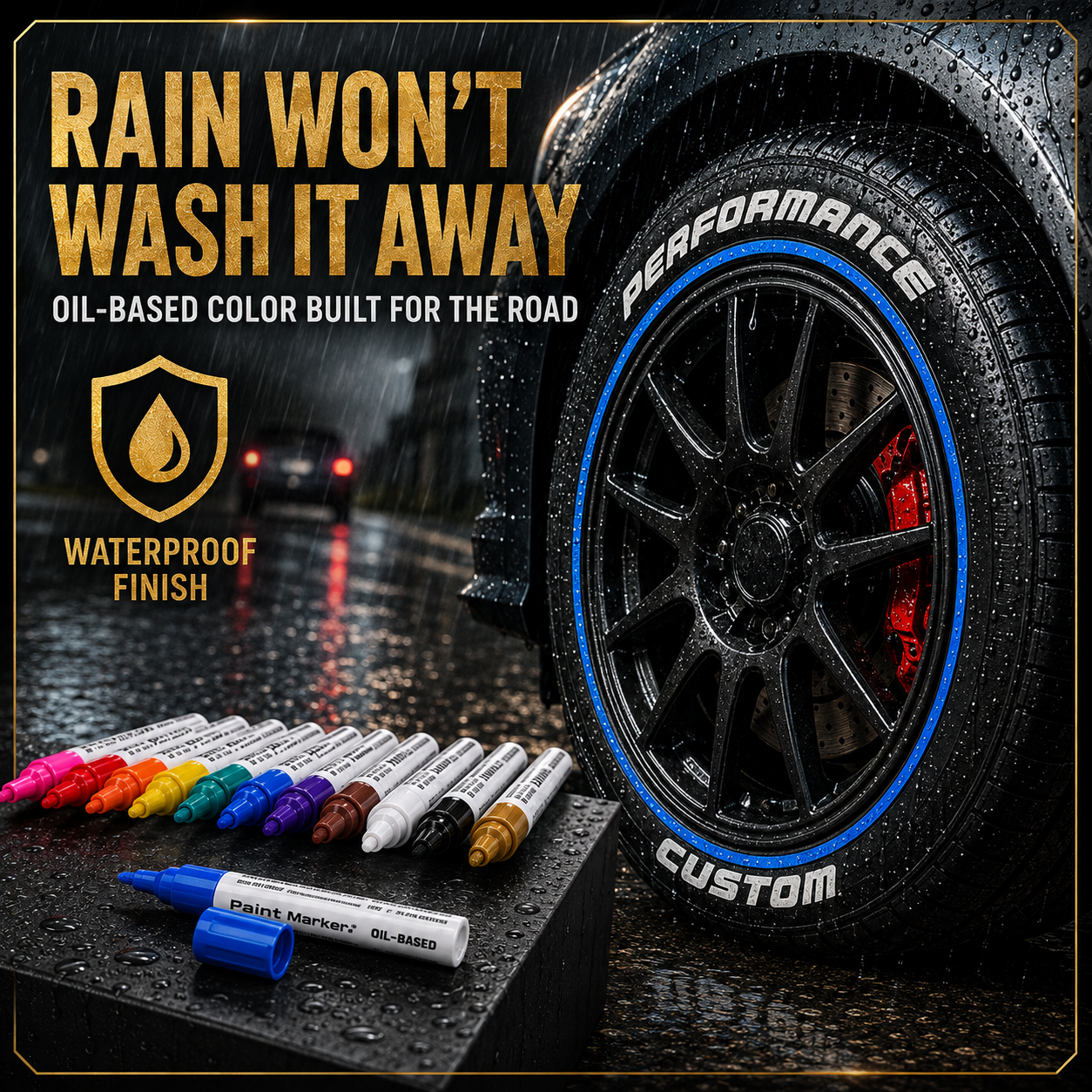 🔥Limited Time Promotion 50% OFF🔥Oil-Based Waterproof Tire Marker Pen（Single-color 5-pack）